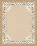 Lace Trimmed Ornate Rectangle Rug