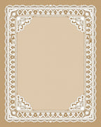Lace Trimmed Ornate Rectangle Rug