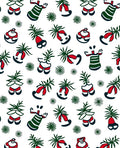 Whimsical Red and Green Christmas Figures Rug