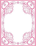 Pink Floral Corner Embellishment Rug