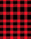 Crimson Black Gingham Check Rug