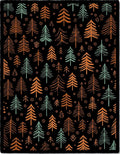 Rustic Amber Forest Trees Rug