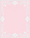 Soft Pink Floral Baroque Frame Rug