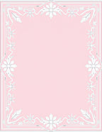 Soft Pink Floral Baroque Frame Rug