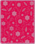 Crimson Snowflake Vine Intricate Rug
