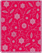 Crimson Snowflake Vine Intricate Rug