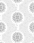 Monochromatic Abstract Starburst Floral Rug