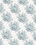Pale Aqua Floral Burst Arrangement Rug
