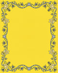 Golden Star Vine Border Rug