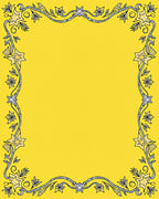 Golden Star Vine Border Rug
