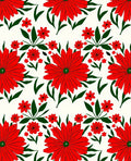Bold Red Floral Garden Arrangement Rug
