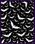 Spooky White Bat Flock Night Rug