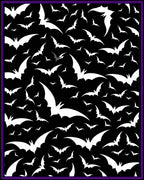 Spooky White Bat Flock Night Rug
