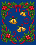 Golden Bells Holly Garland Rug