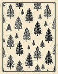 Black Pine Forest All Over Rug
