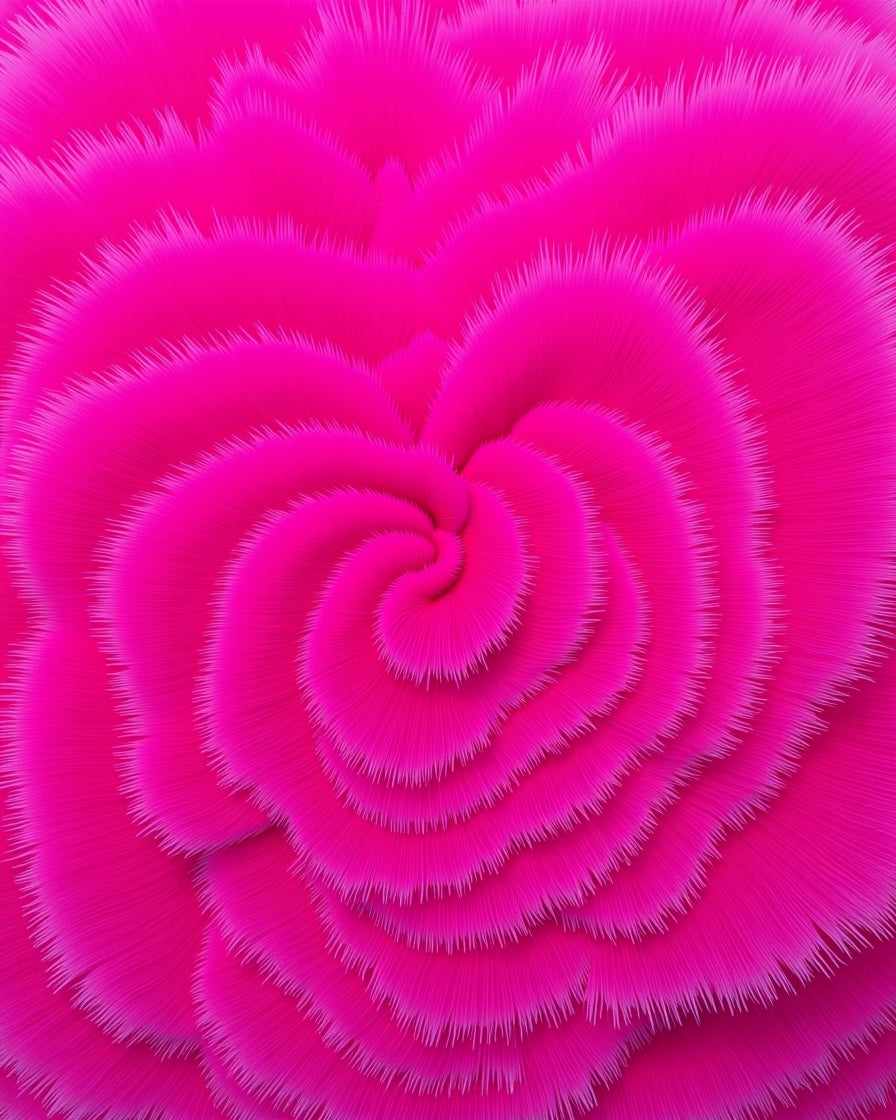 Vibrant Fuchsia Swirl Bloom Rug