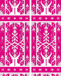 Vibrant Pink Contemporary Folkloric Medallion Rug