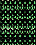 Festive Green Christmas Trees Collection Rug