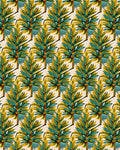 Vibrant Tropical Fanned Leaf Repeat Rug