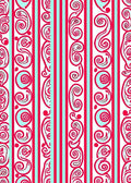 Crimson White Swirl Stripe Rug