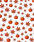 Autumn Orange Pumpkin Maple Leaf Rug