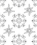 Black and White Snowflake Harmony Rug