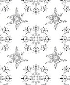 Black and White Snowflake Harmony Rug