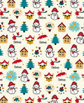 Cute Snowman Christmas Tree Village Rug