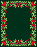 Red Leaf Berry Garland Border Rug