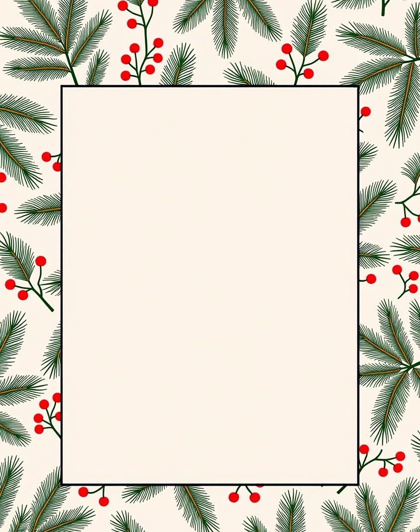 Evergreen Berry Branch Ivory Rug