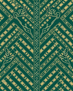 Emerald Green Gold Animal Stripe Rug