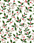 Festive Holly Berry Twig Garland Rug