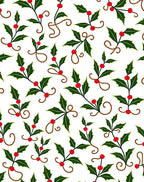 Festive Holly Berry Twig Garland Rug