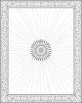 Sunburst Mandala Floral Border Rug