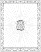 Sunburst Mandala Floral Border Rug