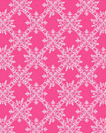 Pink White Intricate Floral Medallion Rug