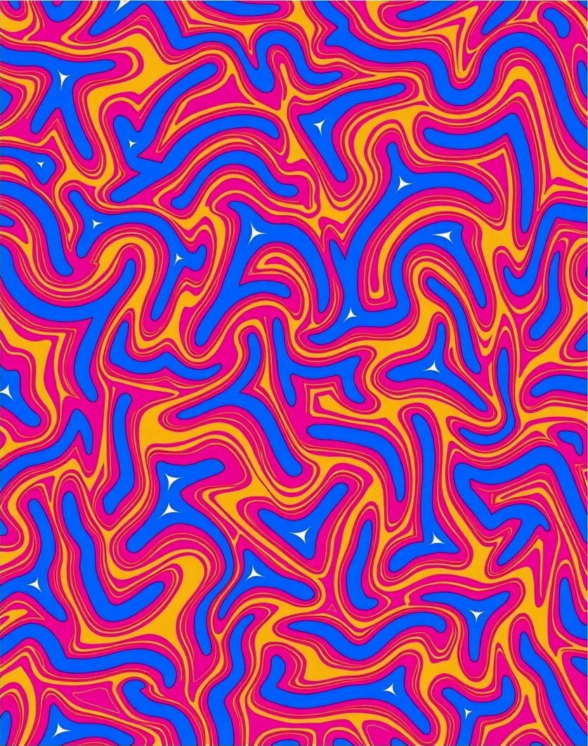 Vibrant Abstract Swirls Rug