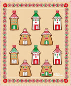 Whimsical Gingerbread Houses Bordered Rug