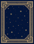 Celestial Navy Gold Star Scape Rug
