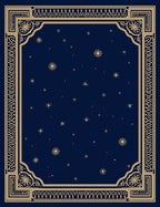Celestial Navy Gold Star Scape Rug