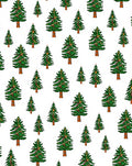 Evergreen Christmas Trees Scattered Background Rug
