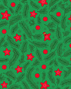 Red Star Christmas Pine Whimsical Rug