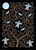 Spooky Ghost Bats Moon Tree Nocturnal Rug