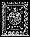 Black White Mandala Starburst Frame Rug