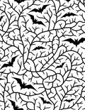 Black Bats Entangled Branches Background Rug