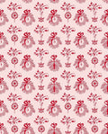 Crimson Red Floral Butterfly Swirl Rug