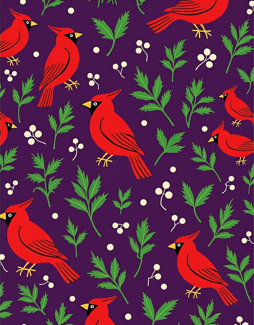 Red Cardinal Emerald Foliage Harmony Rug