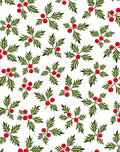 Classic Red Berry Holly Sprigs Rug
