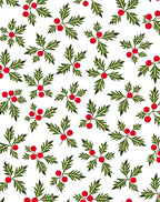 Classic Red Berry Holly Sprigs Rug