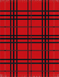 Bold Red Black Plaid Tartan Rug